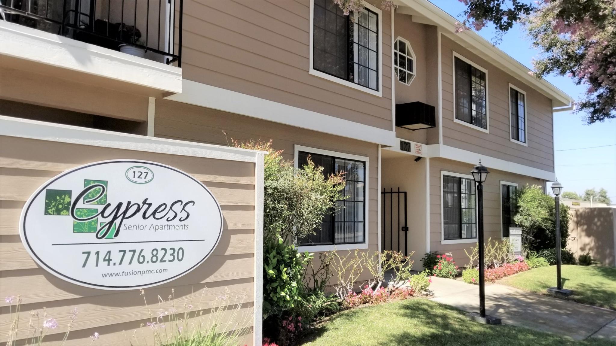 Cypress Senior Apartments Building Entrance